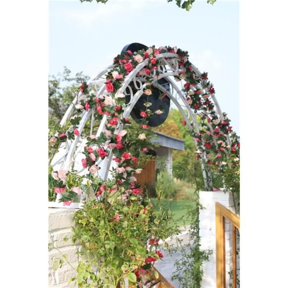 5 Pack 41 FT Fake Rose Vine Flowers Plants Artificial Flower Hanging Rose Ivy - Picture 2 of 6